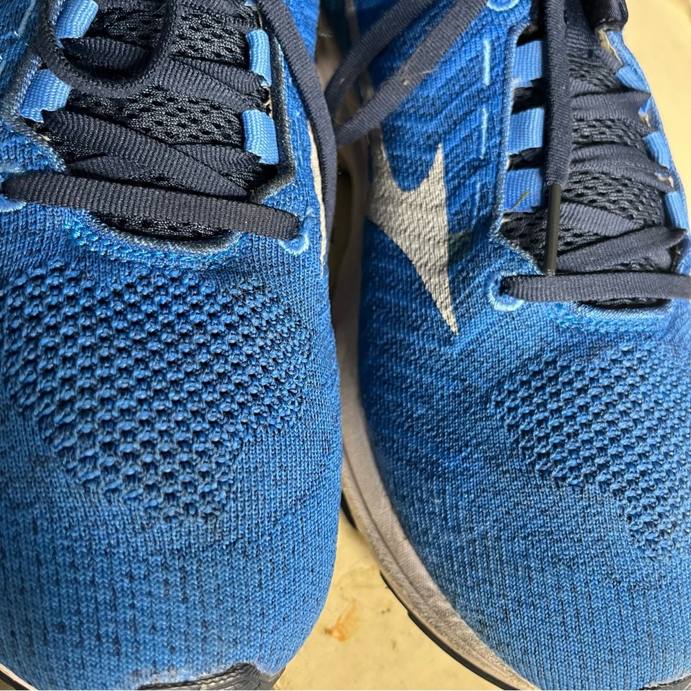 MIZUNO Blue Wave Rider Running Shoes Neutral Sneakers Wave Knit Mens Size 12 US - Picture 7 of 9